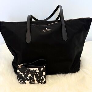 Kate Spade Black Floral Tote Bag